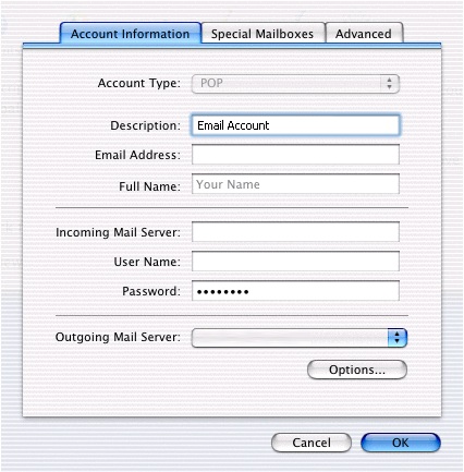 mac mail setting
