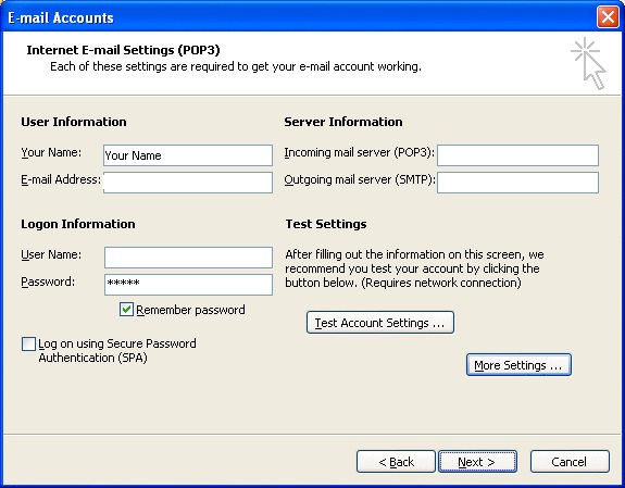 Outlook 2003 settings 4