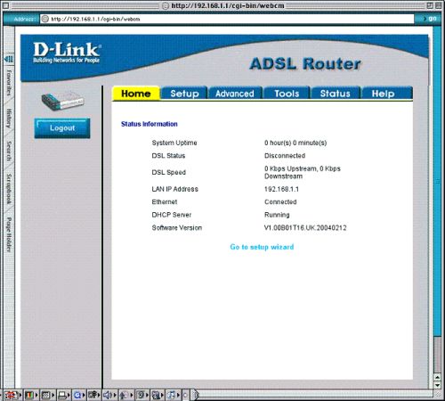 Installing D-LINK 504T with Mac